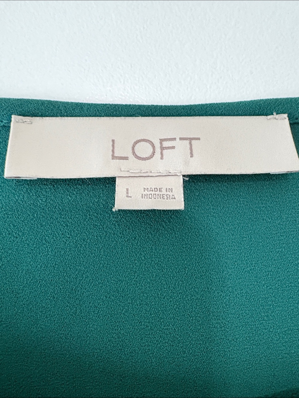 LOFT Green Ruffle-Trim Blouse - Picture 7 of 8